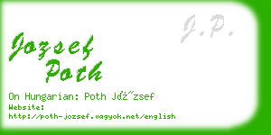 jozsef poth business card